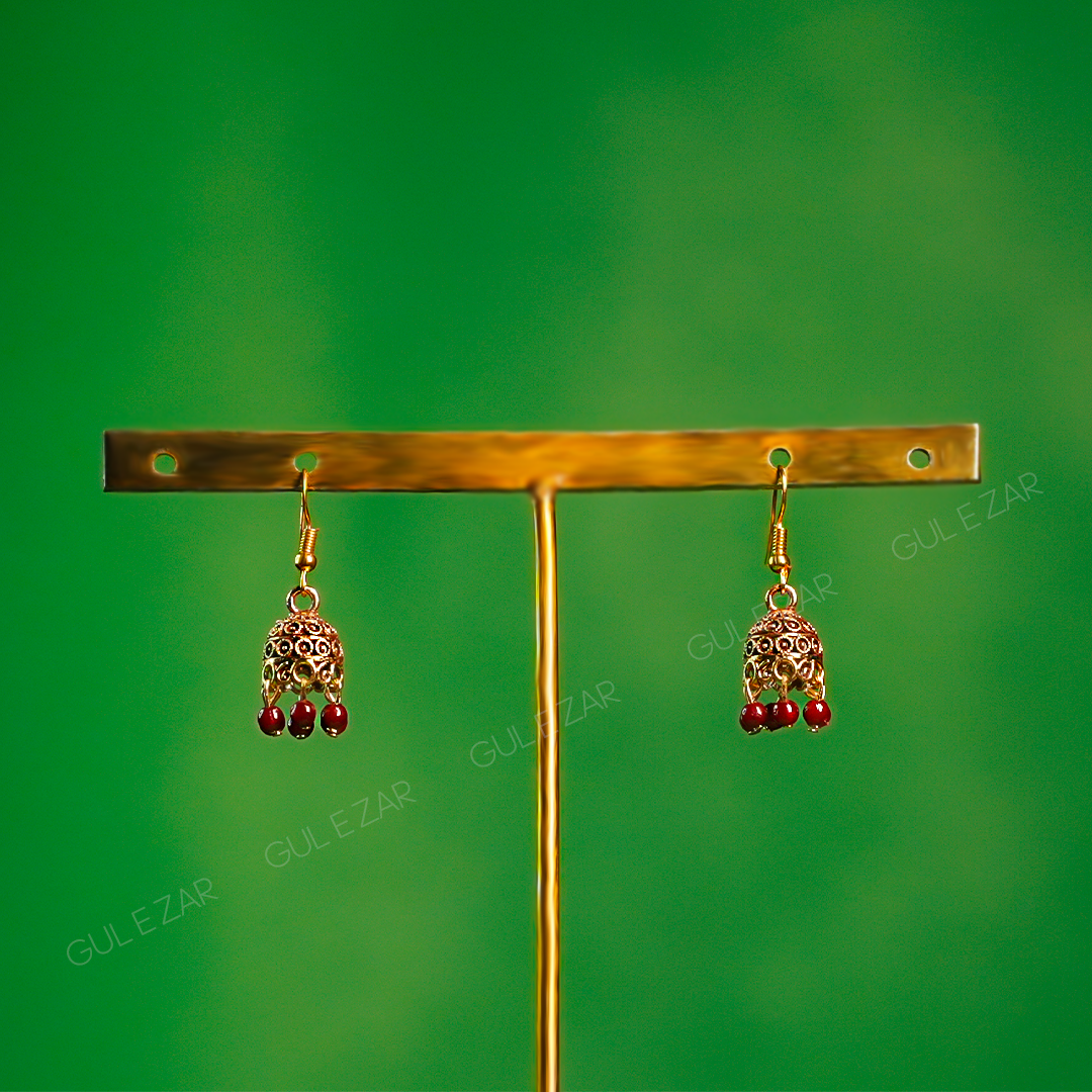 Red Bead Jhumki – Ruby Spark