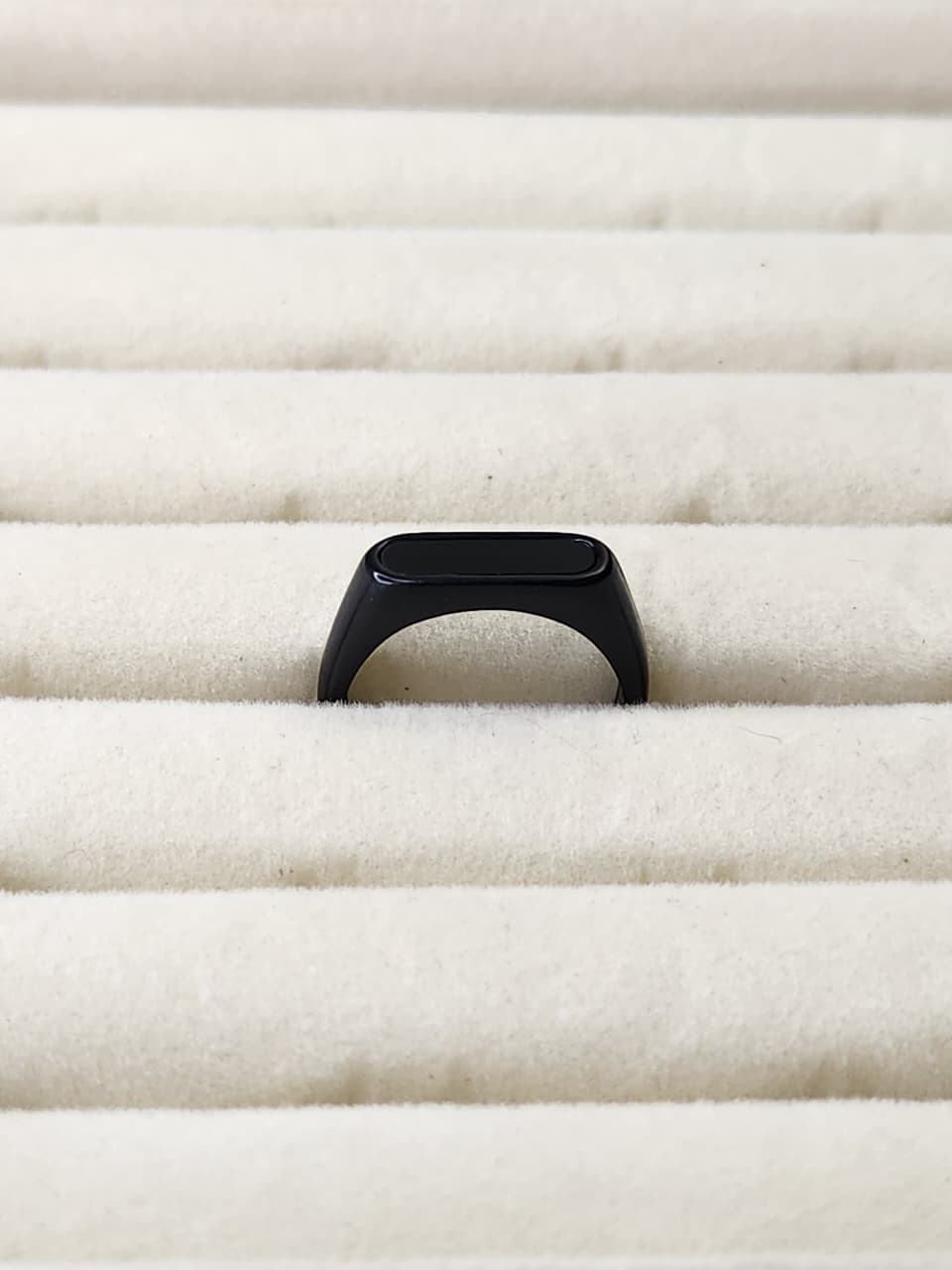 Matte Black Bar Ring