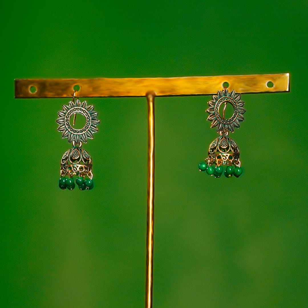 Emerald Radiance Jhumka