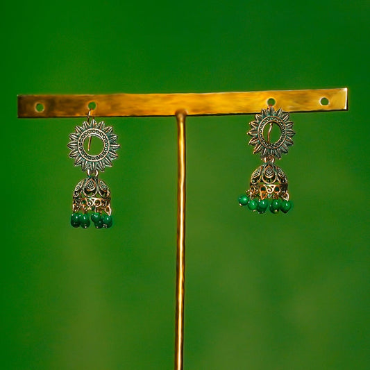 Emerald Radiance Jhumka