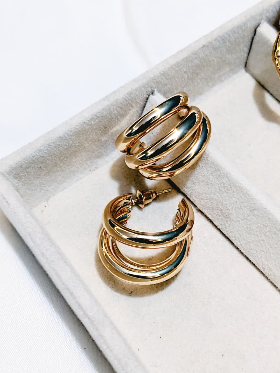 Layered Gold Hoop Earrings