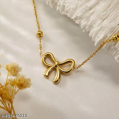 Bow Necklace Women's Bowknot Choker Necklace