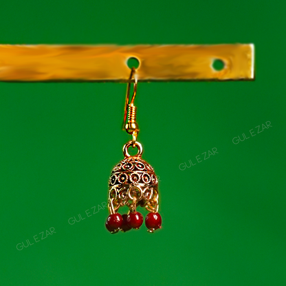 Red Bead Jhumki – Ruby Spark