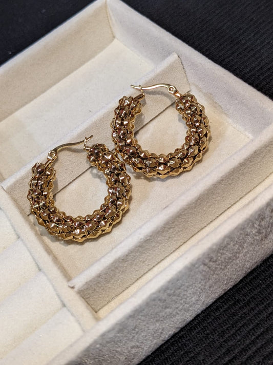 Bail Style Golden Earrings
