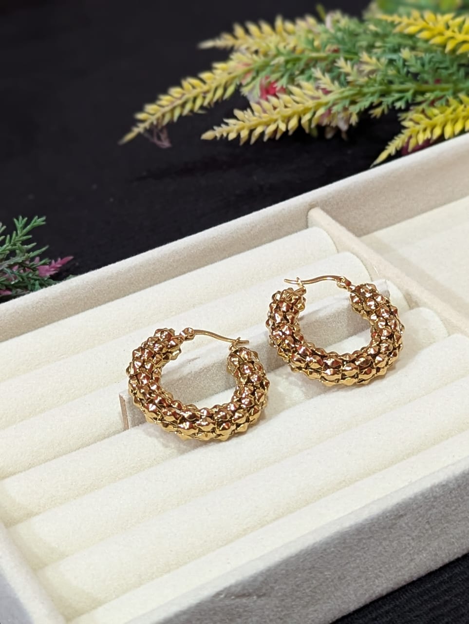 Bail Style Golden Earrings