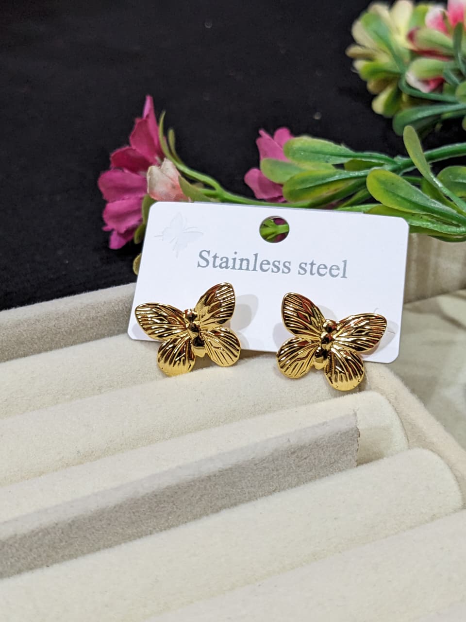 Aurora Butterfly Golden Earrings