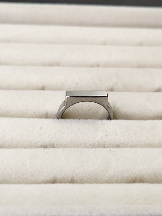 Silver Minimalist Bar Ring