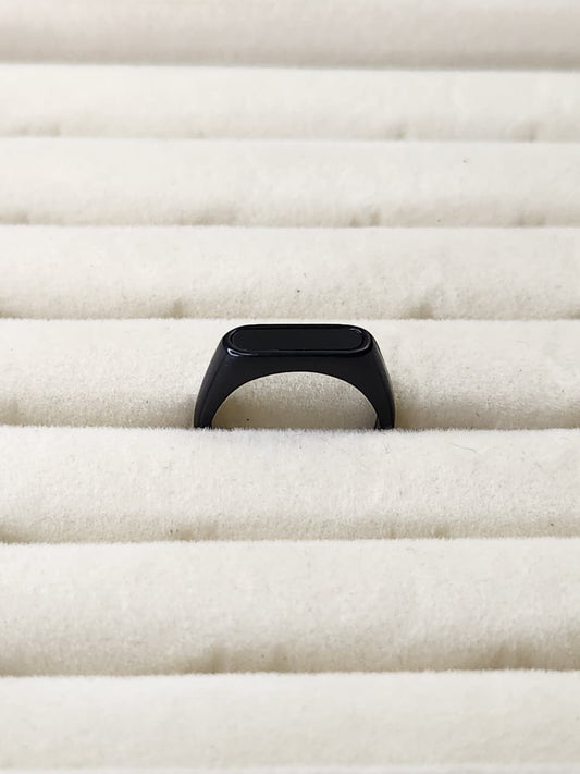Matte Black Bar Ring