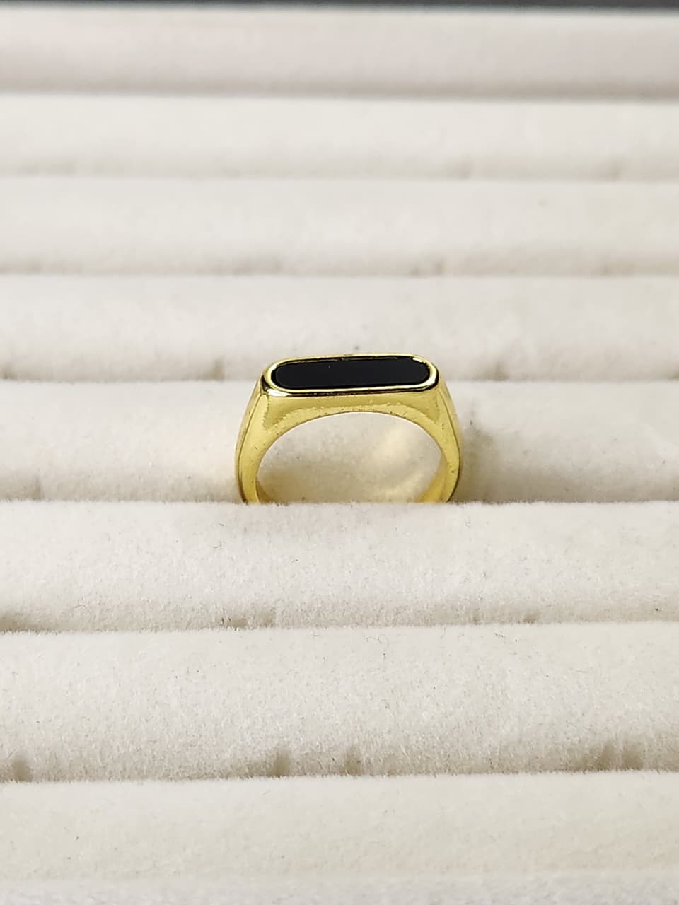 Gold & Black Inlay Ring