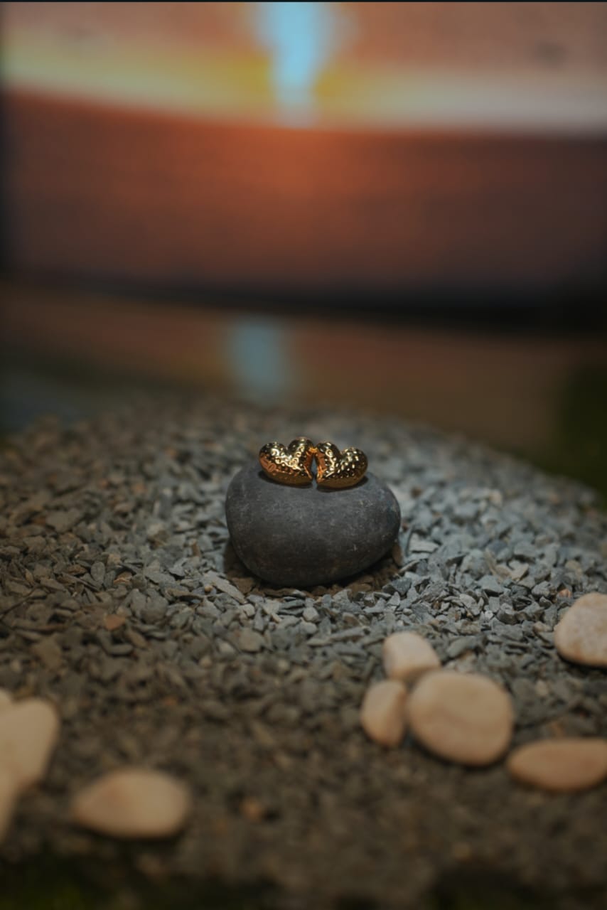 Golden Heartbeat Hoops