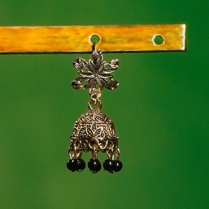 Crimson Bloom Jhumka