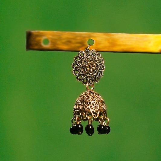 Noir Bloom Jhumka