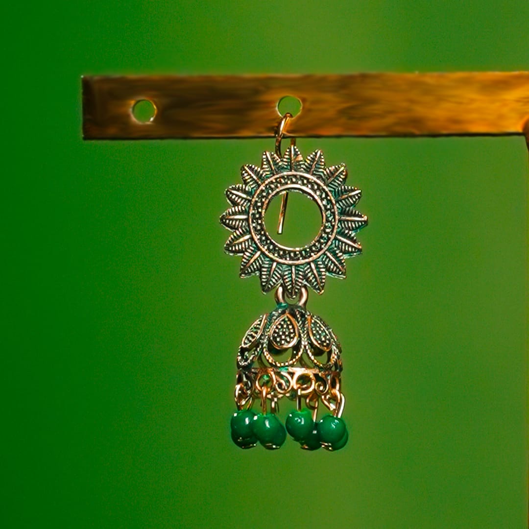 Emerald Radiance Jhumka