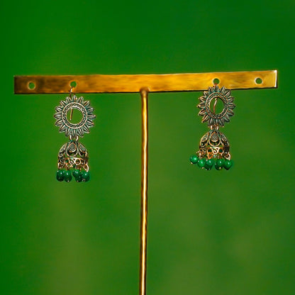 Emerald Radiance Jhumka
